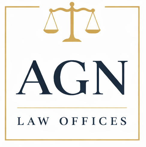 Σήμα AGN Law Offices με χρυσή ζυγαριά